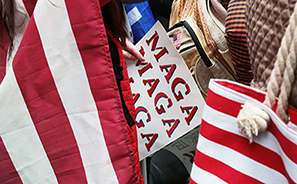 Trump Rally and Protest : Times Square : New York :  Photos : Richard Moore : Photographer